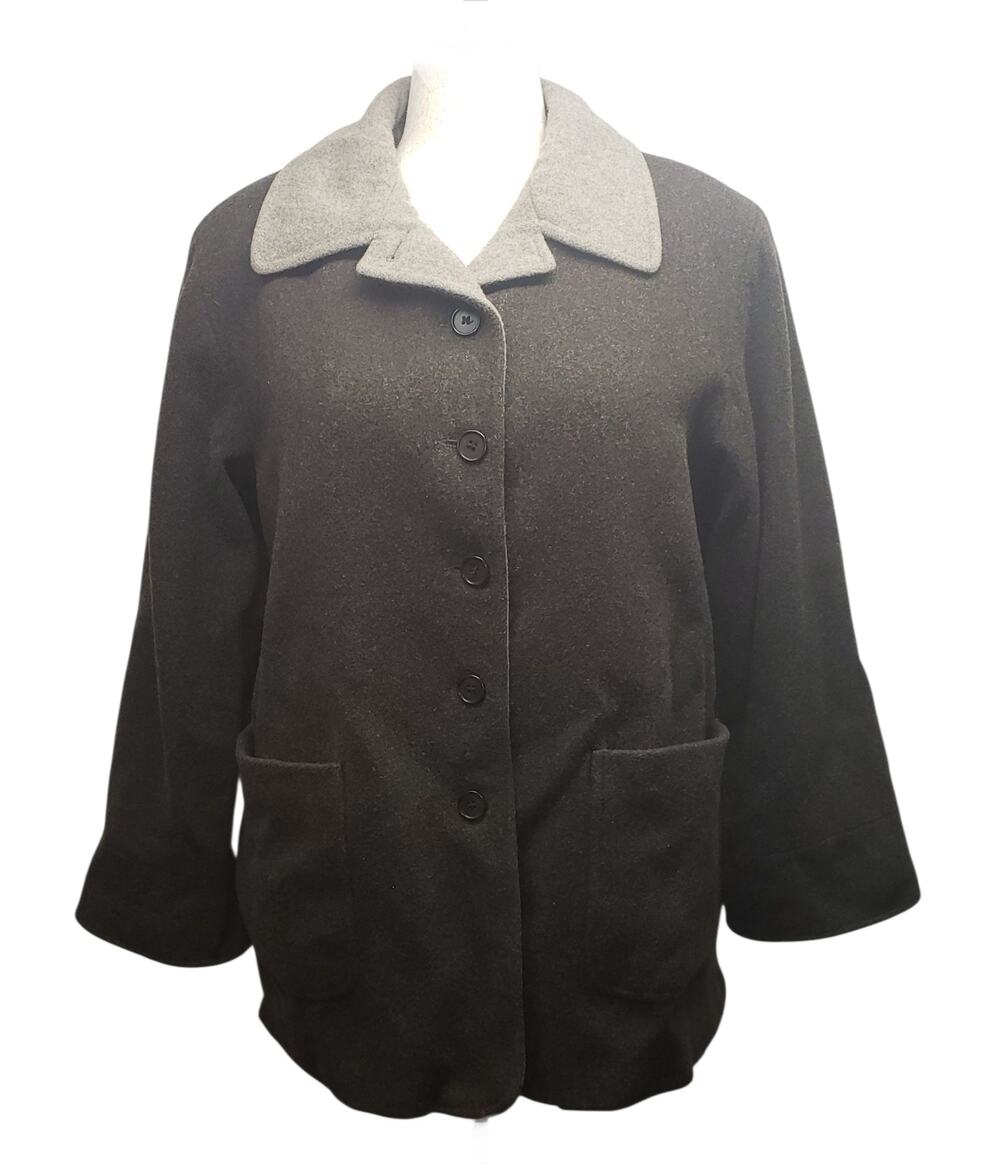 Forecaster of Boston Wool Coat Womens Sz 14 VTG Brown Grandpacore Dark Academia